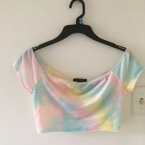 forever 21 rainbow crop top